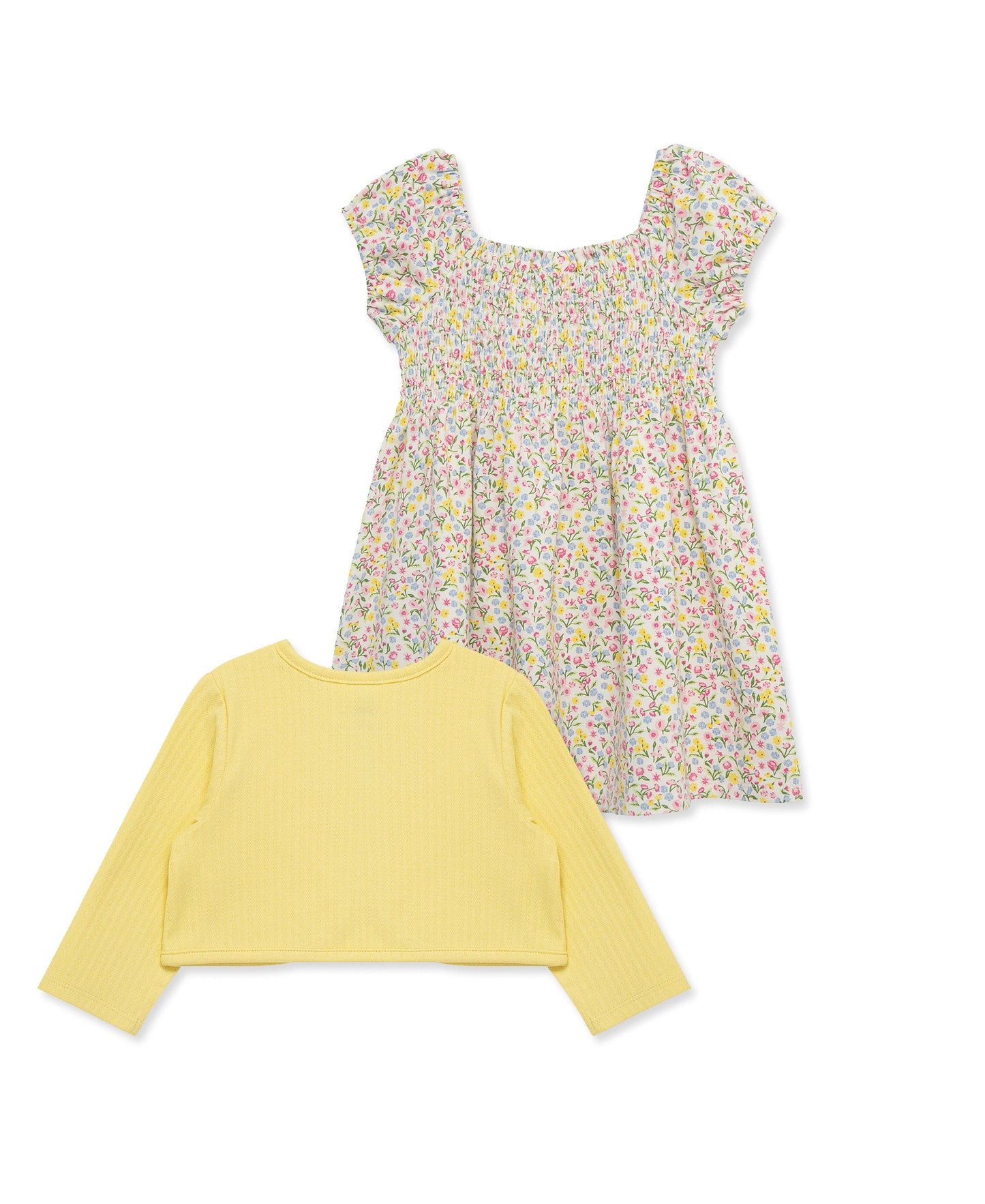 Garden Knit Dress & Cardigan Set (2T-4T)
