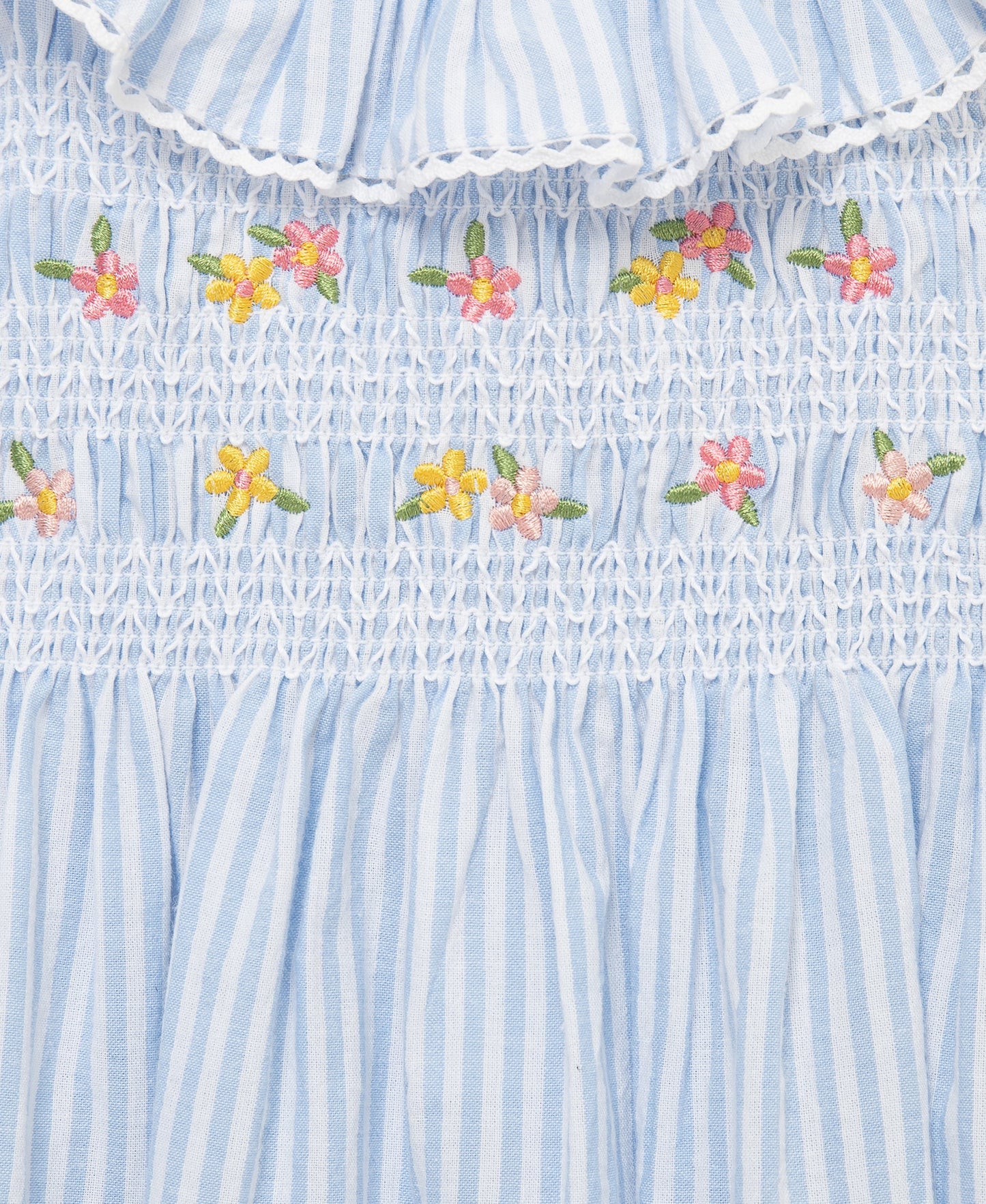Blue Smocked Woven Sundress w/ Panty (12M-24M)