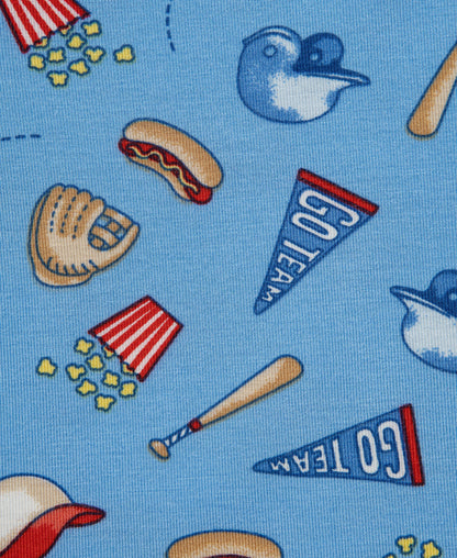 Baseball 4-Piece Pajama Set (2T-4T)