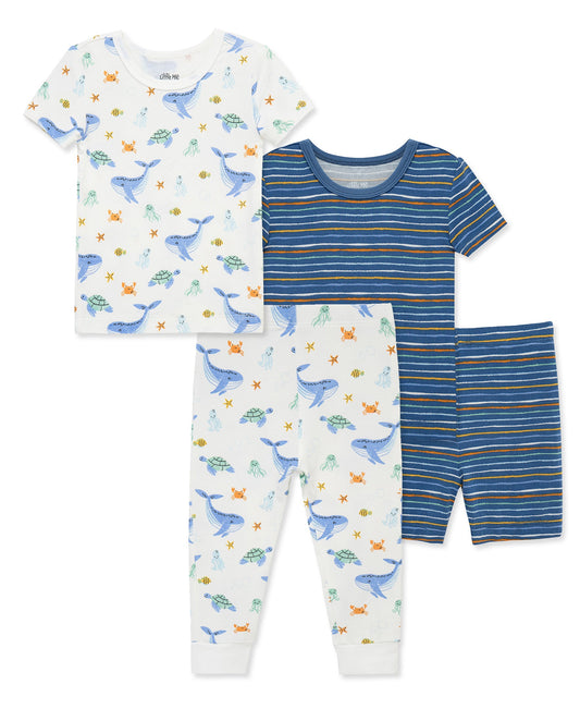Ocean 4-Piece Pajama Set (2T-4T)