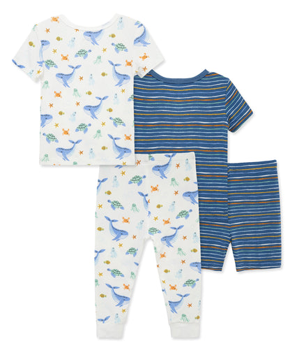 Ocean 4-Piece Pajama Set (2T-4T)