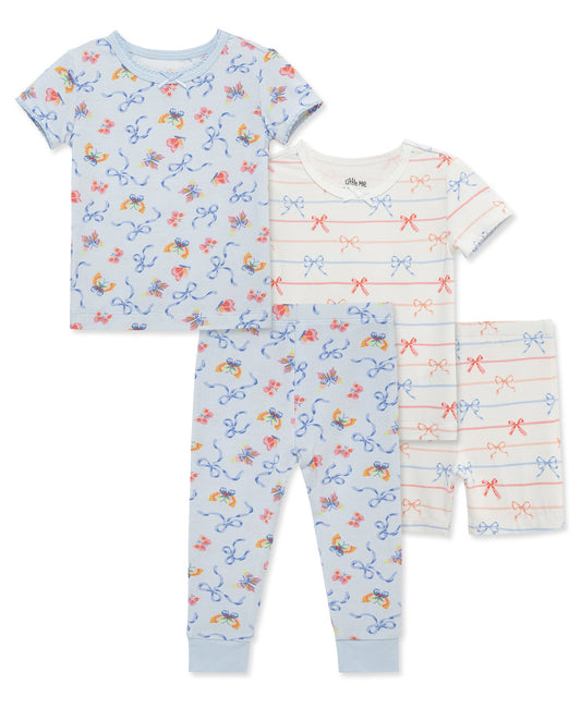 Bows 4-Piece Pajama Set (12M-24M)