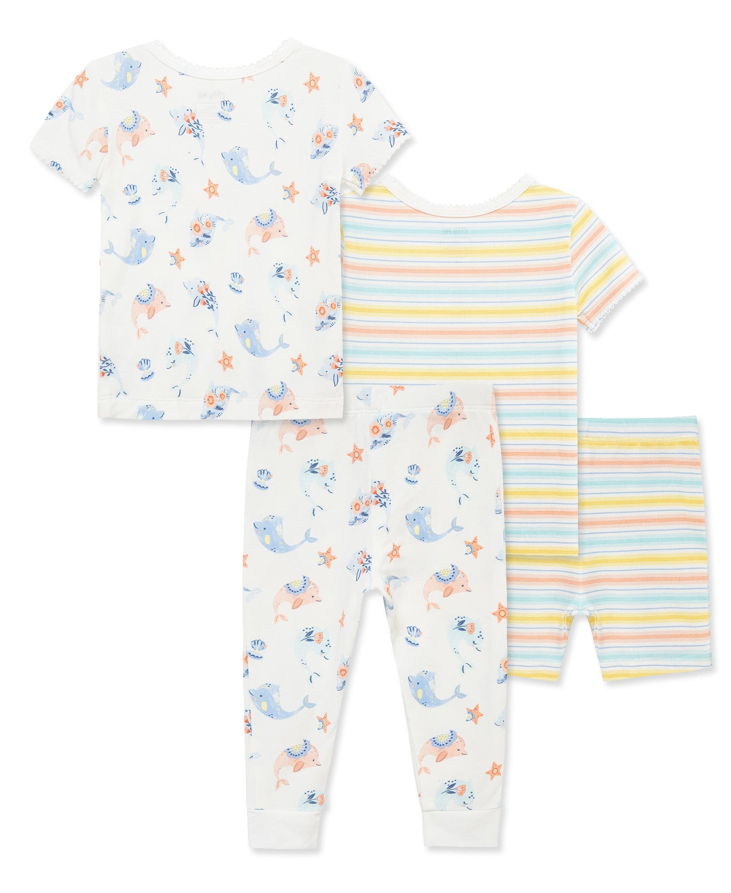 Dolphin 4-Piece Pajama Set (2T-4T)