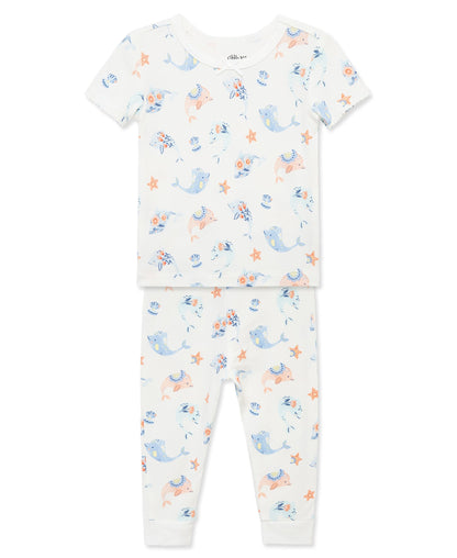 Dolphin 4-Piece Pajama Set (2T-4T)
