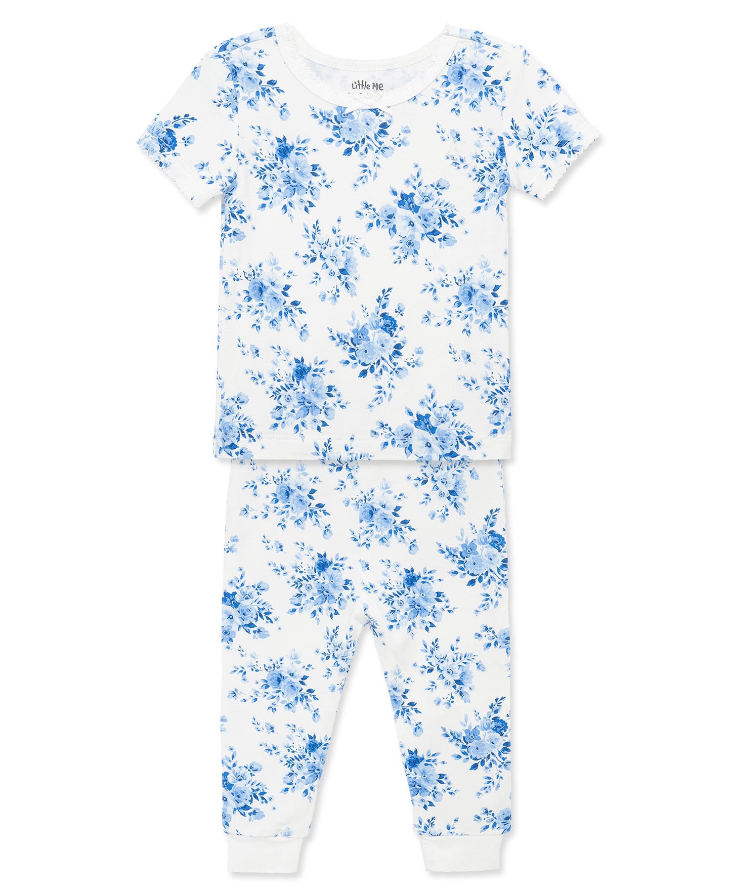 Blue Garden 4-Piece Pajama Set (2T-4T)