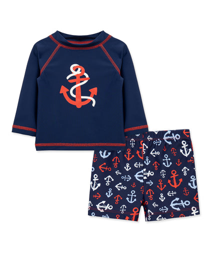 Anchor 2-Piece Rashguard Set (2T-4T)
