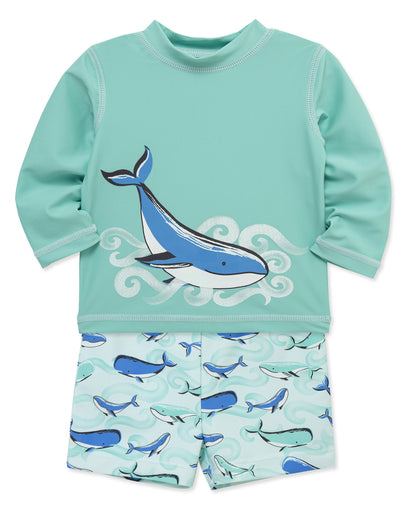 Whale 2-Piece Rashguard Set (2T-4T)