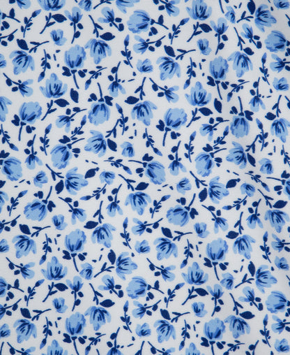 Blue Floral 1-Piece Swimsuit (6M-24M)