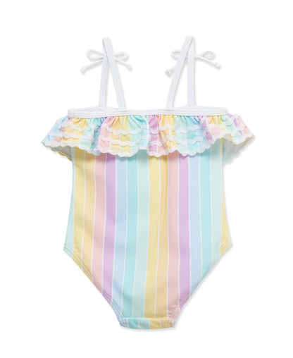 Multi Stripe 1-Piece Swimsuit (2T-4T)