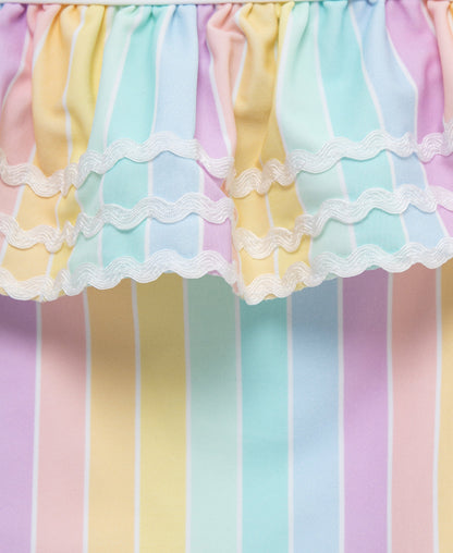 Multi Stripe 1-Piece Swimsuit (2T-4T)