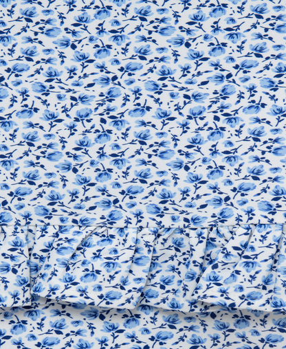 Blue Floral 1-Piece Rashguard Suit (6M-24M)