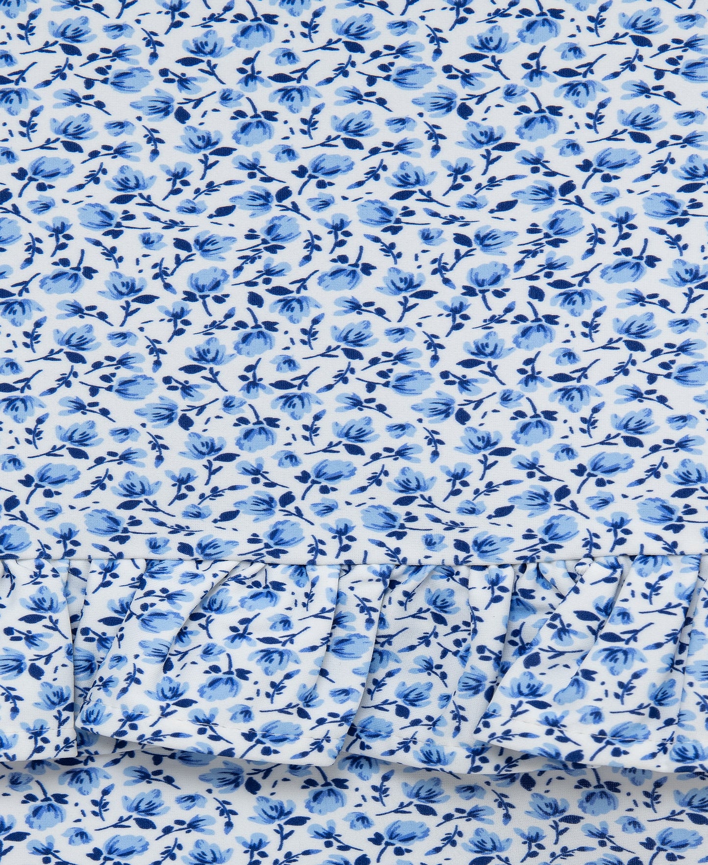 Blue Floral 1-Piece Rashguard Suit (2T-4T)
