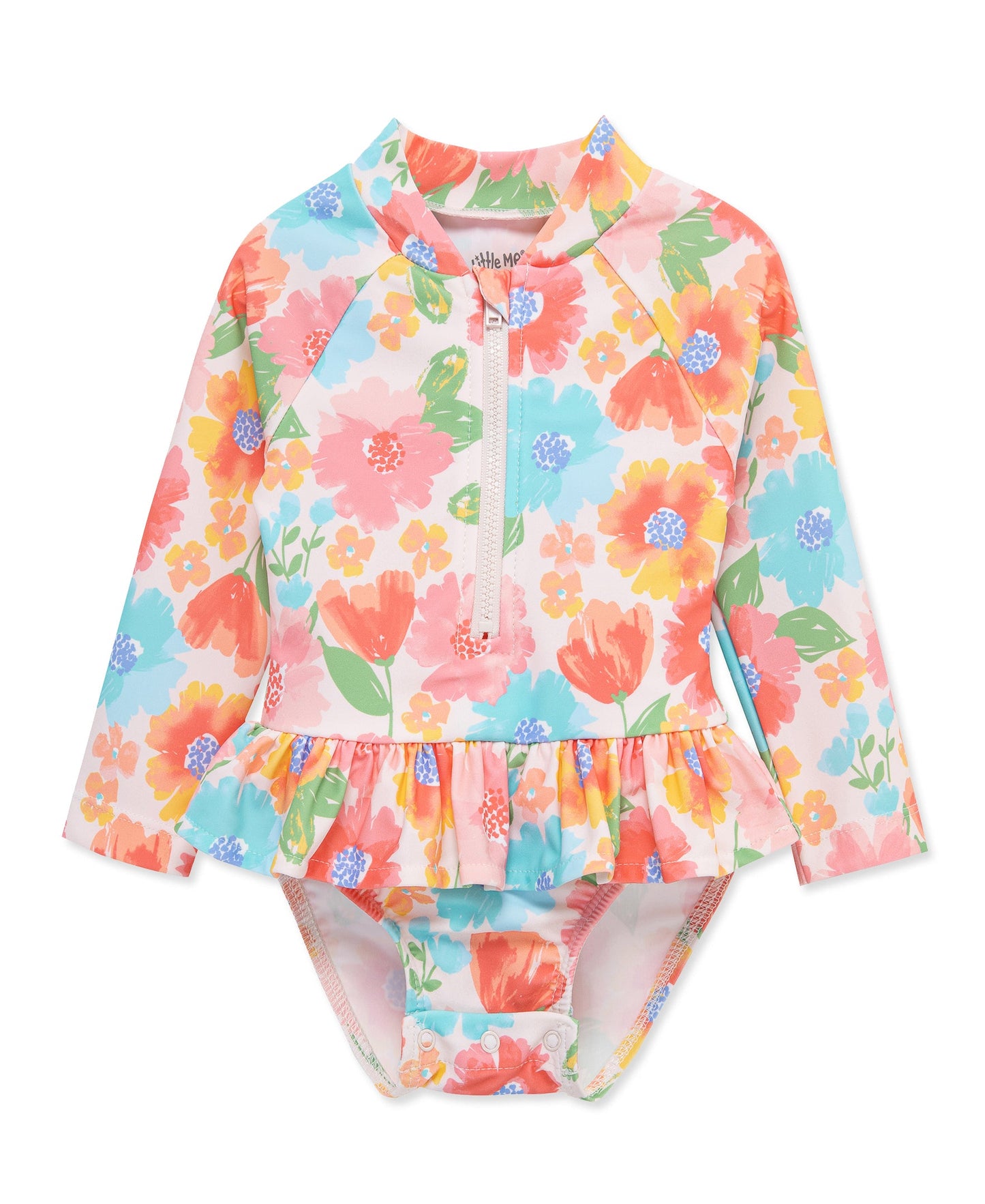 Multi Floral 1-Piece Rashguard Suit (2T-4T)
