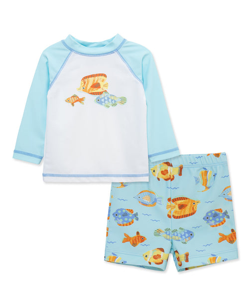 Fish 2-Piece Rashguard Set (2T-4T)